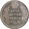 Image 1 : Scarce Grade 1907 Silver Half Rupee Coin of King Edward VII of Bombay Mint.
