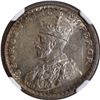 Image 2 : Rare NGC MS 63 Graded Silver Half Rupee Coin of King George V of Calcutta Mint of 1933.