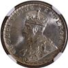 Image 2 : Rare NGC MS 65 Graded Silver Half Rupee Coin of Calcutta Mint of King George V of 1934.