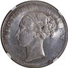 Image 1 : Rare NGC MS 62 Graded Silver One Rupee Coin of Victoria Queen of Calcutta Mint of 1840.