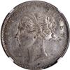 Image 1 : Rare NGC MS 62 Graded Silver One Rupee Coin of Victoria Queen of Bombay Mint of 1840.