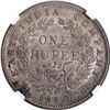 Image 2 : Rare NGC MS 62 Graded Silver One Rupee Coin of Victoria Queen of Bombay Mint of 1840.