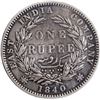 Image 2 : Very Rare W.W.B raised Silver One Rupee Coin with 29 Berries of Victoria Queen Divided Legend of Mad