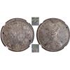 Image 1 : Rare NGC MS 62 Graded Silver One Rupee Coin of Bombay Mint of Victoria Queen of 1862.