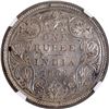 Image 2 : Rare NGC MS 62 Graded Silver One Rupee Coin of Bombay Mint of Victoria Queen of 1862.
