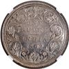 Image 2 : Extremely Rare Unlisted Silver One Rupee Coin of Victoria Queen of Bombay Mint of 1862.