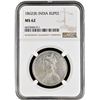 Image 4 : Extremely Rare Unlisted Silver One Rupee Coin of Victoria Queen of Bombay Mint of 1862.