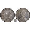 Image 1 : Extremely Rare Top Pop NGC MS 64 Graded Silver One Rupee Coin of Bombay Mint of Victoria Queen of 18