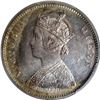Image 3 : PCGS AU 58 Graded Silver One Rupee Coin of Victoria Queen of Bombay Mint of 1862.
