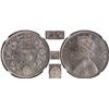 Image 1 : Scarce NGC MS 61 Graded Silver One Rupee Coin of Victoria Queen of Bombay Mint of 1862.