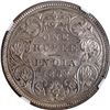 Image 2 : NGC AU 58 Graded Silver One Rupee Coin of 1862 of Bombay Mint of Victoria Queen.