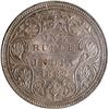 Image 2 : Uncirculated Silver One Rupee Coin of Victoria Queen of Bombay Mint of 1862.