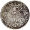 Image 2 : Rare Top Flower Dot 1862 Silver One Rupee Coin of Victoria Queen of Bombay Mint.