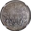 Image 2 : Very Rare NGC MS 62 Graded Silver One Rupee Coin of Bombay Mint of 1874 of Victoria Queen.