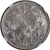 Image 1 : Rare NGC MS 62 Graded Silver One Rupee Coin of Calcutta Mint of Victroia Empress of 1877.