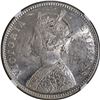 Image 2 : Rare NGC MS 62 Graded Silver One Rupee Coin of Calcutta Mint of Victroia Empress of 1877.