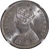 Image 2 : Rare NGC MS 63 Graded 1882 Silver One Rupee Coin of Calcutta Mint of Victroia Empress.