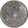 Image 1 : Uncirculated 1885 B Raised Silver One Rupee Coin of Victoria Empress of Bombay Mint.