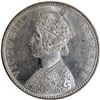 Image 2 : Scarce Uncirculated B incused inverted Silver One Rupee Coin of Victoria Empress of Bombay Mint of 1