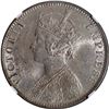 Image 2 : Rare NGC MS 63 Graded 1893 Silver One Rupee Coin of Bombay Mint of Victoria Empress.