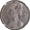 Image 2 : Very Rare NGC MS 62 Graded Silver One Rupee Coin of Bombay Mint of Victoria Empress of 1898.