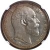 Image 2 : Rare NGC MS 60 Graded Silver One Rupee Coin of King Edward VII of Calcutta Mint of 1907.