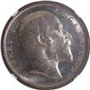 Image 2 : Rare NGC MS 63+ Graded Silver One Rupee Coin of King Edward VII of Calcutta Mint of 1909.