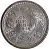 Image 1 : PCGS MS 63 Graded Silver One Rupee Coin of of King George V of Calcutta Mint of 1918.
