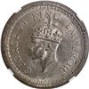 Image 2 : NGC MS 62 Graded 1945 Silver One Rupee Coin of King George VI of Bombay Mint with Die Rotation.