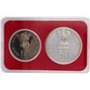 Image 3 : Food and Work for All UNC Set of 2 Commemorative Coins of Bombay Mint of 1976.
