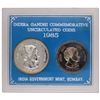 Image 2 : Indira Gandhi UNC Set of 100 Rupees and 20 Rupees Commemorative Coins of Bombay Mint of 1985.