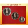 Image 2 : UNC Set of Three Commemorative Coins of Sant Tukaram of Kolkata Mint of 2002.