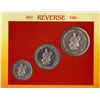 Image 3 : UNC Set of Three Commemorative Coins of Sant Tukaram of Kolkata Mint of 2002.