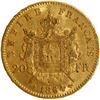 Image 2 : Gold Twenty Francs Coin of Napoleon III of France of 1864.