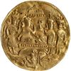 Image 1 : Gold Ramatanka Token of Mid 19th Century with Lord Ram, Sita & Hanuman.