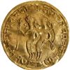 Image 2 : Gold Ramatanka Token of Mid 19th Century with Lord Ram, Sita & Hanuman.