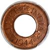 Image 1 : Extremely Rare PCGS MS 64 RB Error Bronze One Pice Coin of King George VI of Bombay Mint of 1944.