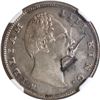 Image 1 : Lamination Error NGC UNC Graded Silver One Rupee Coin of Bombay Mint of King William IIII of 1835.
