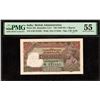 Image 1 : Very Rare PMG 55 Graded Five Rupees Banknote of King George V Signed by J W Kelly of 1934.