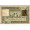 Image 1 : Rare Ten Rupees Banknote of King George V Signed by H Denning of 1925.