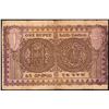 Image 2 : Very Rare One Rupee Banknote Signed by Ghulam Muhammad of Hyderabad State of 1943.