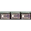 Image 1 : Very Rare PMG 63 Graded One Hundred Rupees Consecutive Banknotes Signed by H V R Iyengar of Republic