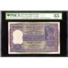 Image 1 : PMCS 35 Graded Hundred Rupees Banknote Signed by P C Bhattacharya of Republic India of 1960.