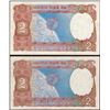 Image 2 : Extremely Rare Consecutive pair Ten Rupees Fancy Number 999999 and 1000000 Banknotes Signed by R N M