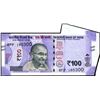Image 1 : Sheet Fold Cutting Error Hundred Rupees Banknote of Republic India Signed by Shaktikanta Das of 2022