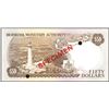Image 2 : Rare Specimen Fifty Dollars Banknote of Queen Elizabeth II of Bahamas.