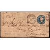 Image 1 : Extremely Rare Postal Cover of 1868 with Inverted Date in Cancellation Postmark.