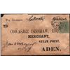 Image 1 : Beautiful & Very Rare Carnatic Steamer Cover of 1866 of Queen Victoria from Bombay to Aden.