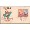 Image 1 : Beautiful and Vibrant Private Cover of 1951 for Asian Olympic Games with 2 Annas and 12 Annas stamps