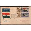 Image 1 : Rare Registered Airmail and First Flight Cover of 1948 of Air India International with Pictorial Can